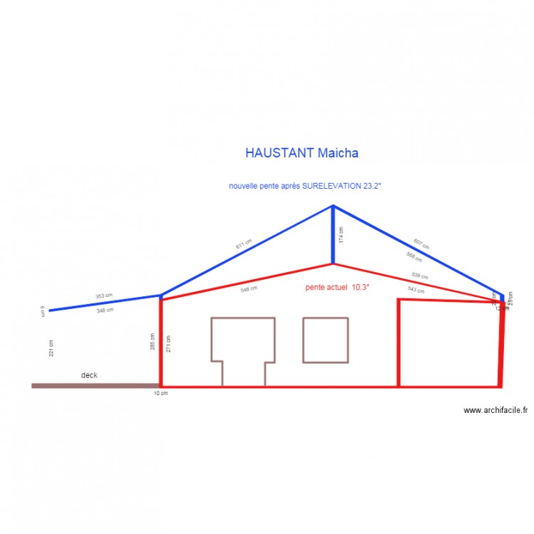 hautant toiture. Plan de 0 pièce et 0 m2