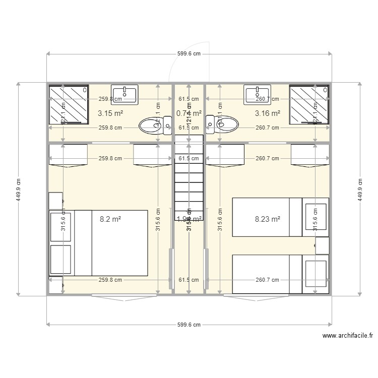 MODELE AVIGNON MODIFIE ET AGRANDI. Plan de 0 pièce et 0 m2