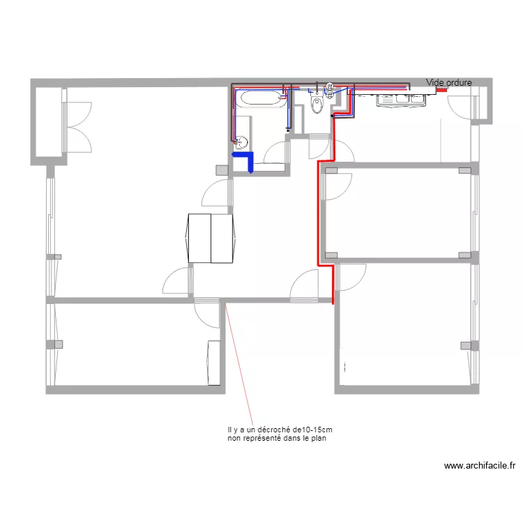 Place Baille plomberie. Plan de 