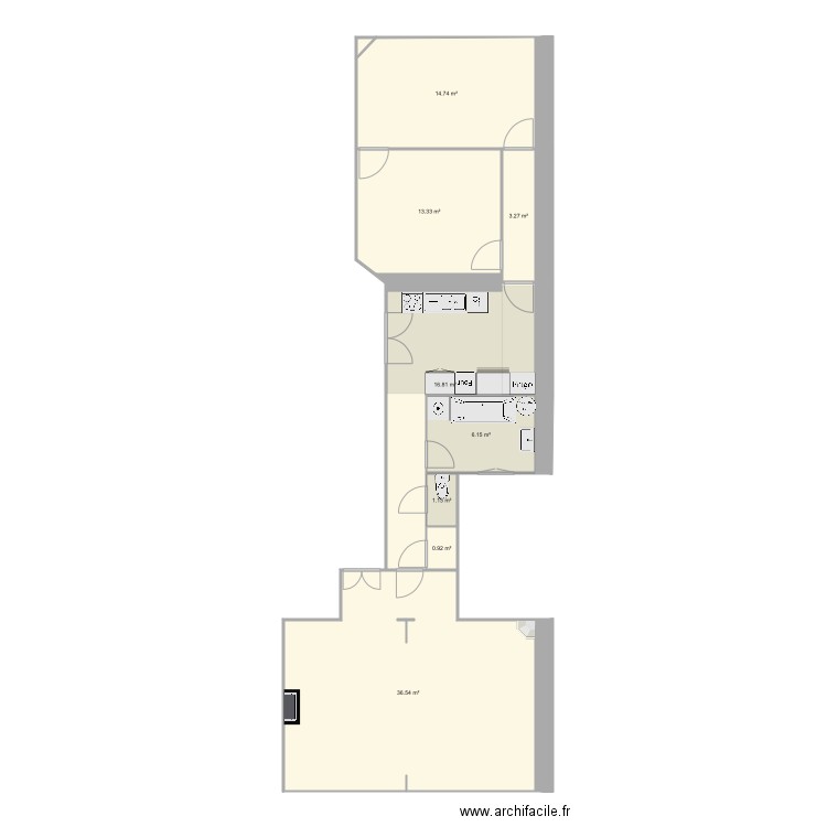 FLORANT 1 surface carrelée . Plan de 0 pièce et 0 m2