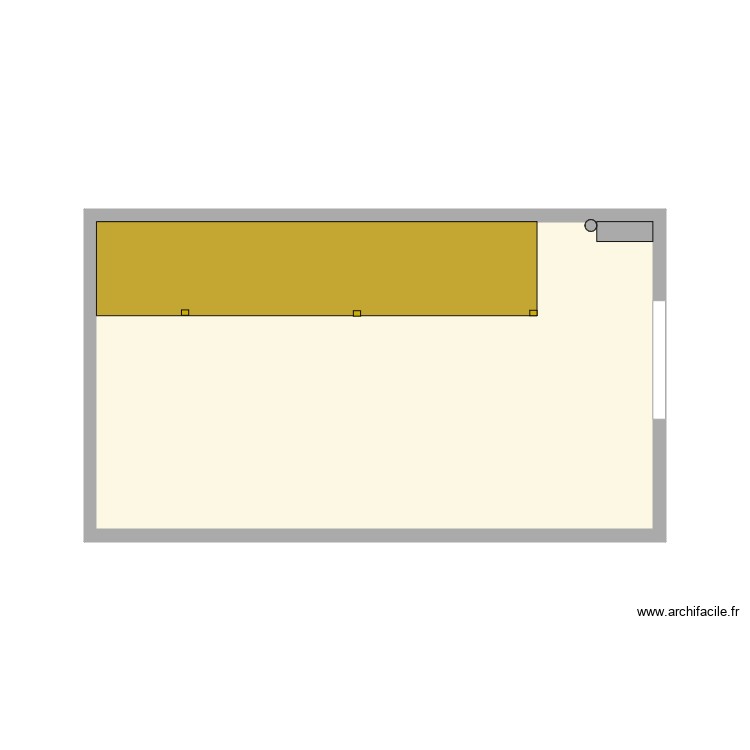 Dimensions - Plan 1 pièce 21 m2 dessiné par Etoto
