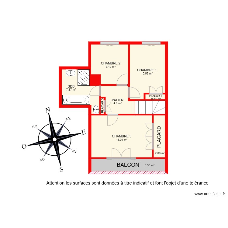 BI 5231 ETAGE 1 Ouafae . Plan de 0 pièce et 0 m2