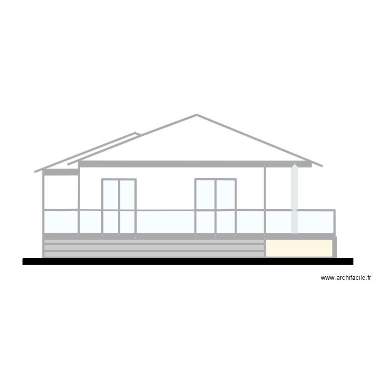 côté face. Plan de 0 pièce et 0 m2