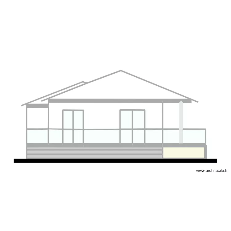 c&ocirc;t&eacute; face. Plan de 
