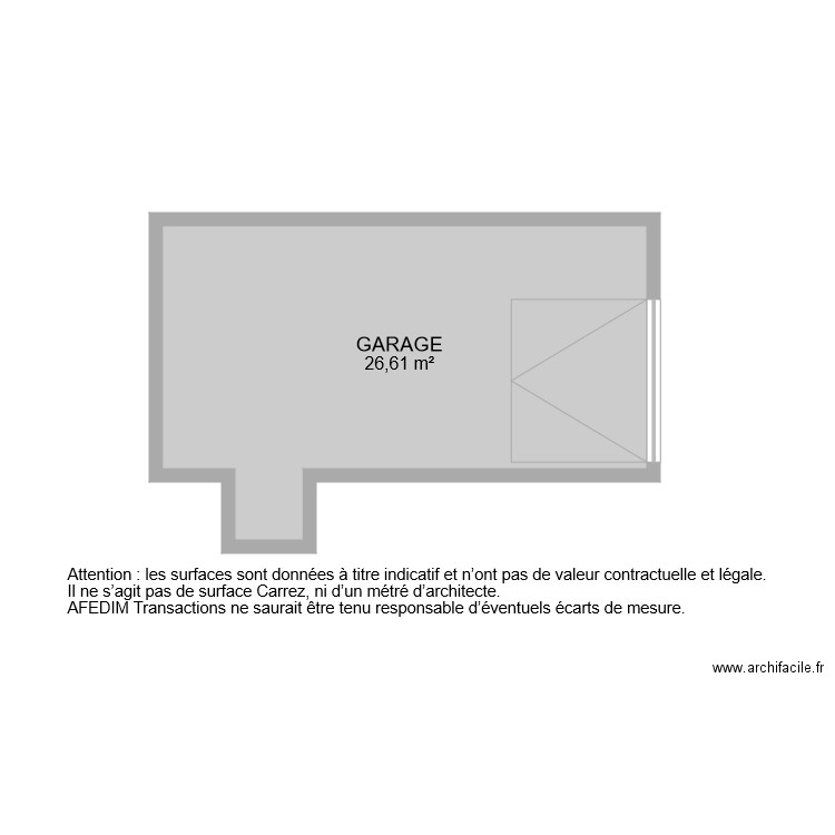 BI GARAGE. Plan de 1 pièce et 27 m2