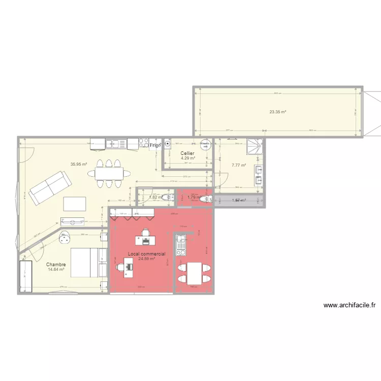 R&eacute;almont RDC. Plan de 