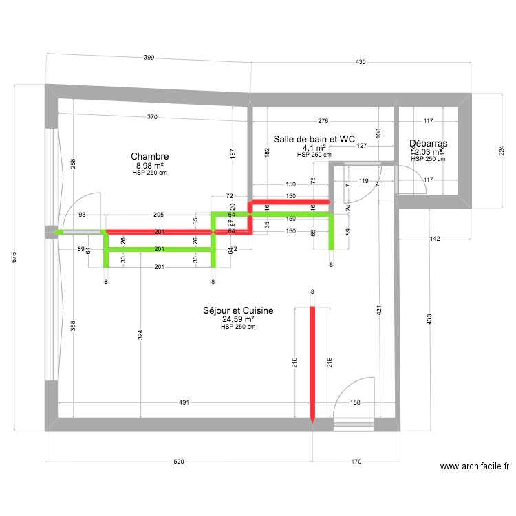 PLAN AURELIA-HOME D'AMENAGEMENT. Plan de 7 pièces et 41 m2