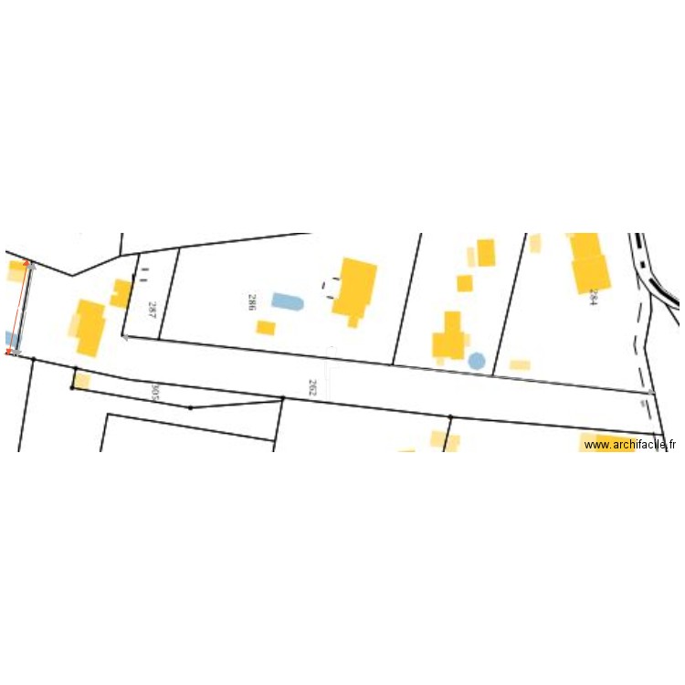 terrain. Plan de 0 pièce et 0 m2