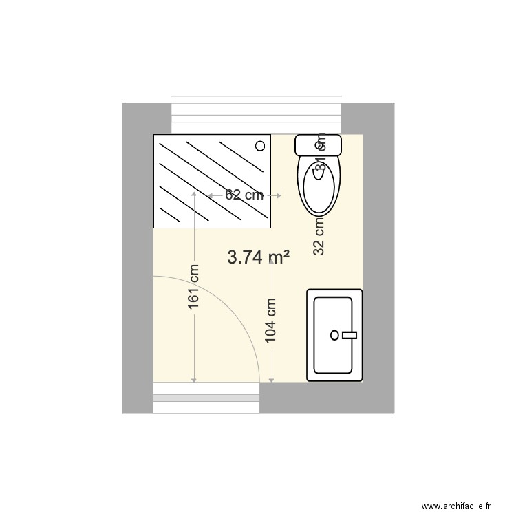 SDB GARAGE LE CAB V3. Plan de 0 pièce et 0 m2