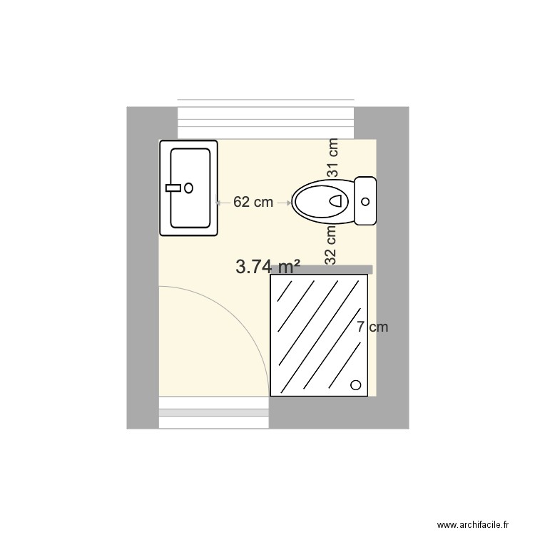 SDB GARAGE LE CAB V2. Plan de 0 pièce et 0 m2