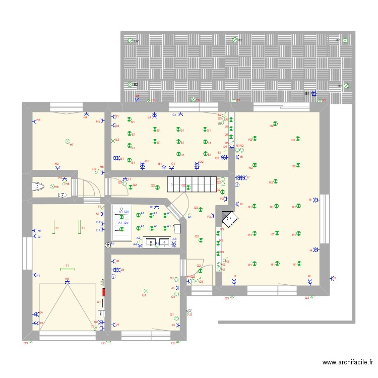 maison minou. Plan de 11 pièces et 146 m2