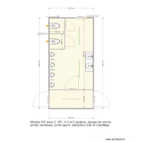 Module sanitaire WC 2WC 4U