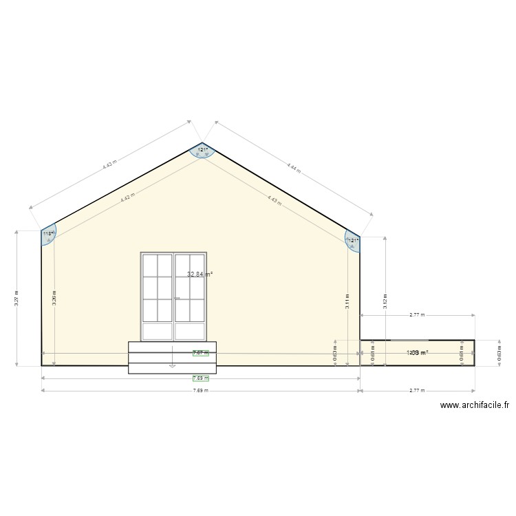 FACE SUD. Plan de 0 pièce et 0 m2