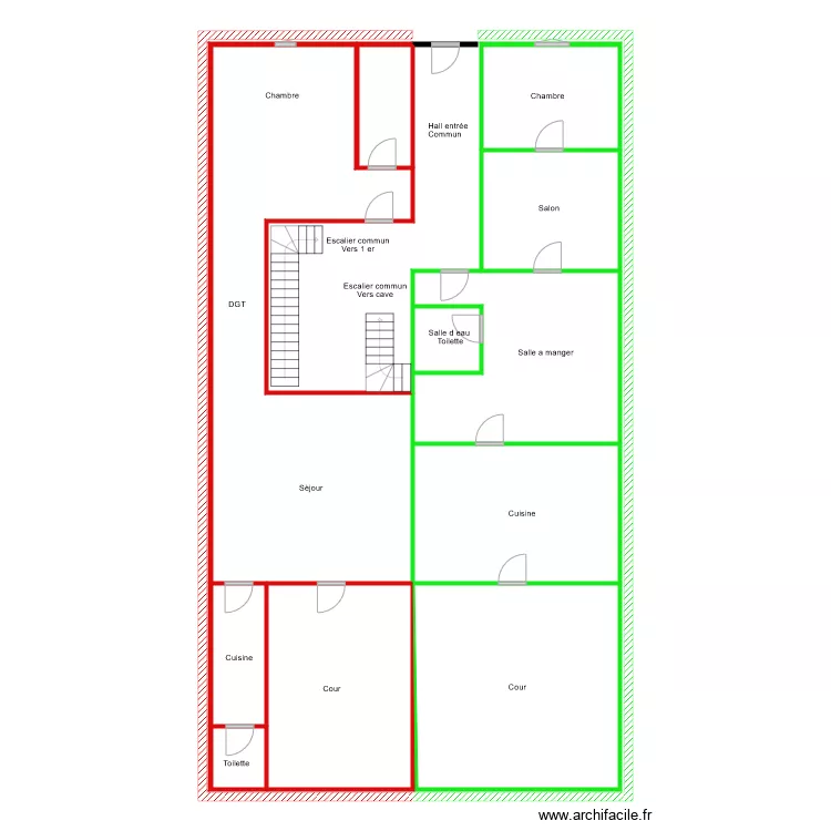 edd plaisance  rdc g. Plan de 