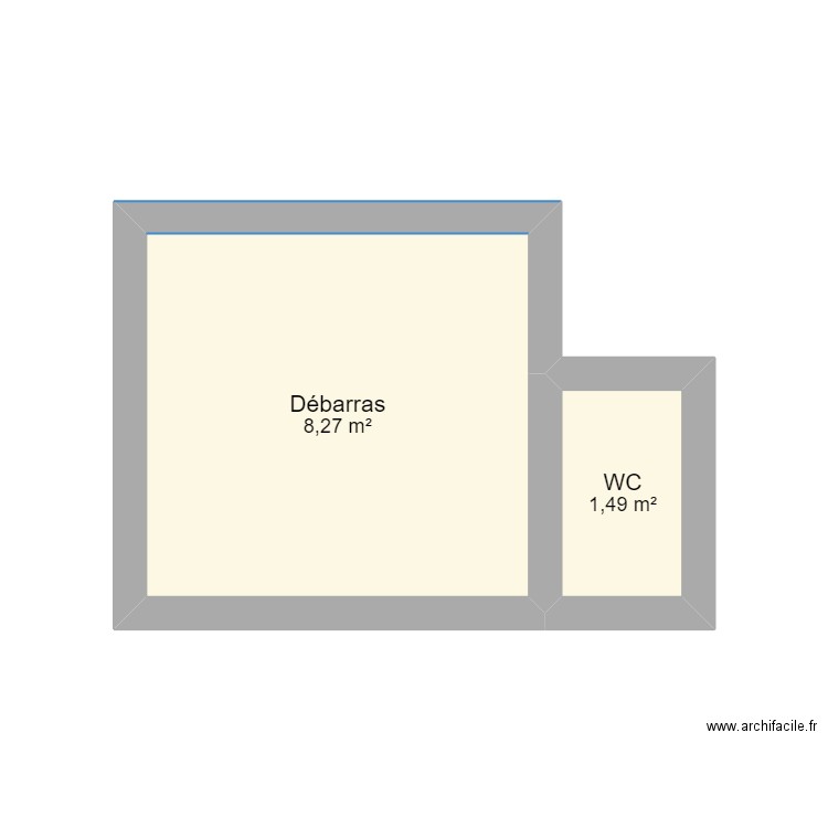 RAUTUREAU. Plan de 2 pièces et 10 m2