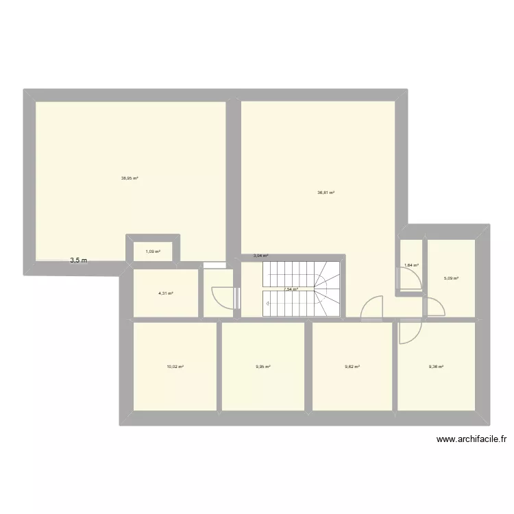 immeuble saint sepulcre. Plan de 12 pièces et 295 m²