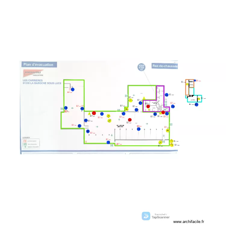 ETUDE N4 NORMOUTILS LA BAROCHE. Plan de 11  et 4035 m²