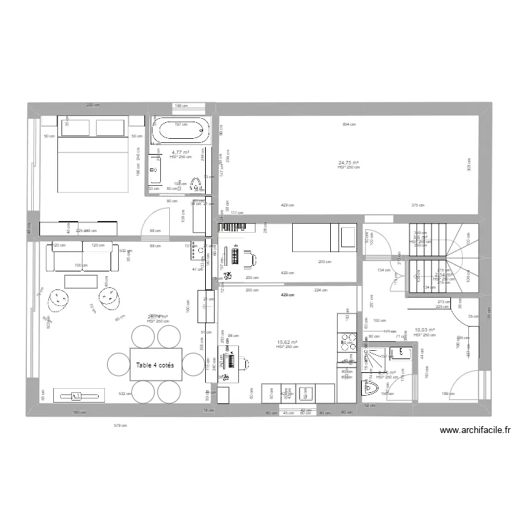 agrandissement sous-sol 2. Plan de 