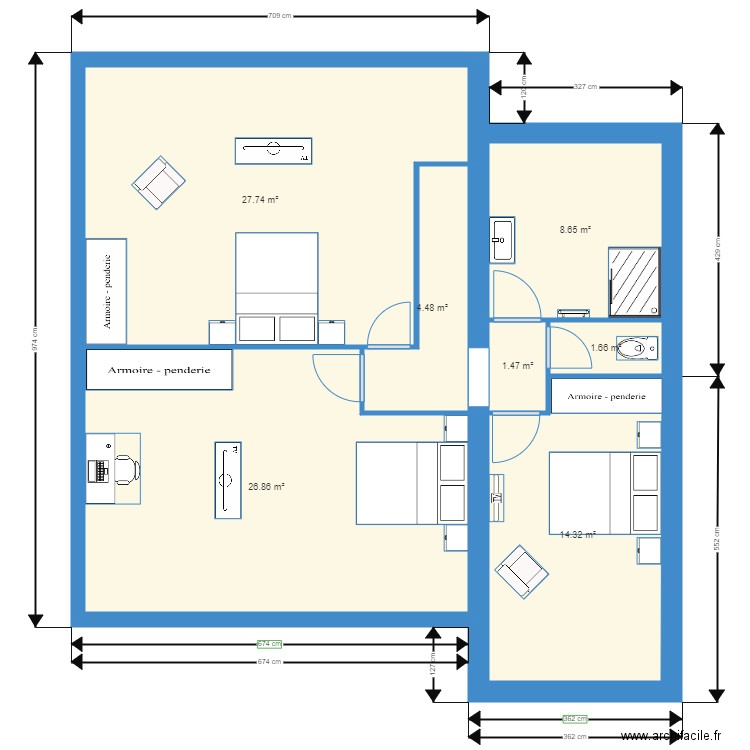 Etage et rdc. Plan de 0 pièce et 0 m2