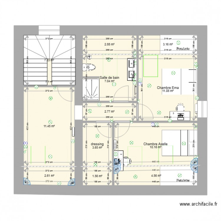 Saint Myoneme étage version 3. Plan de 0 pièce et 0 m2