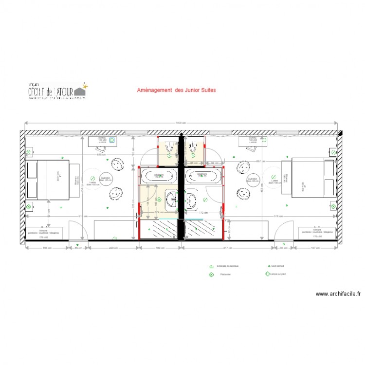 GLYCINES Junior Suites V2. Plan de 0 pièce et 0 m2