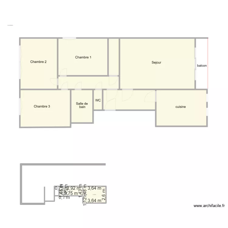 T4 Reuil. Plan de T4 Reuil. Plan de