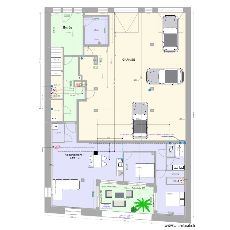 Pasteur RDC a. Plan de 29 pièces et 254 m2