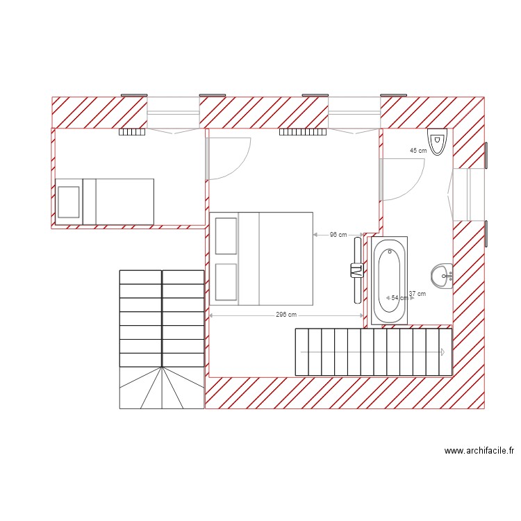 CH MEUBLE BAIGNOIRE MODIFF. Plan de 0 pièce et 0 m2