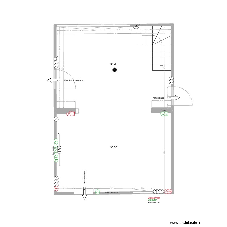 Maison Aische - SàM & Salon. Plan de 0 pièce et 0 m2