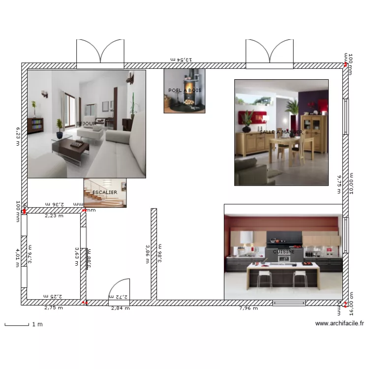 MAISON EN BOIS. Plan de 