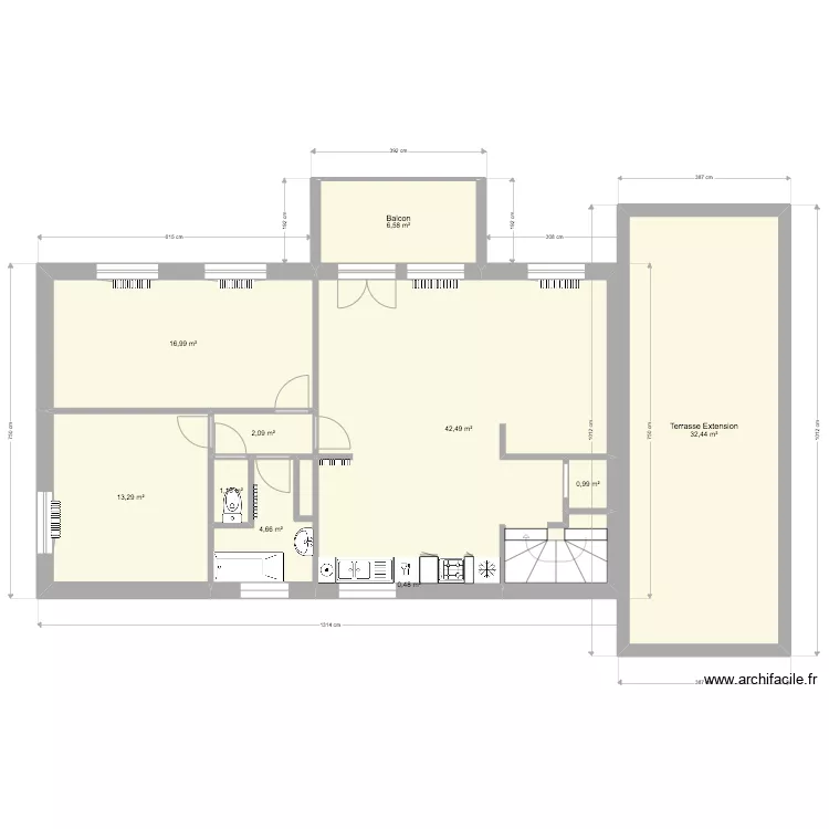 La Scarpe, Projet 1er &eacute;tage. Plan de 