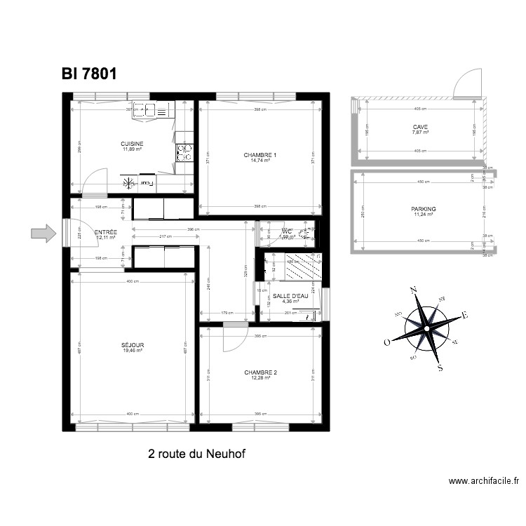 PLANS BI 7801. Plan de 0 pièce et 0 m2