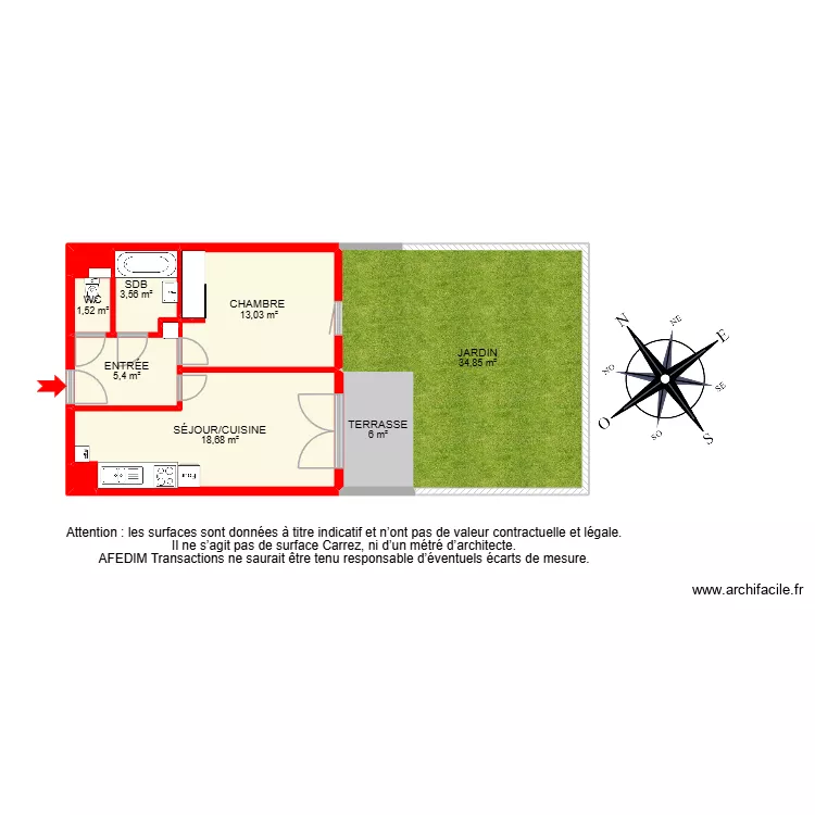 BI 32380. Plan de 12 pièces et 97 m²