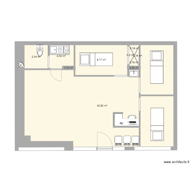 CABINET ASMA 2. Plan de 10 pièces et 54 m2