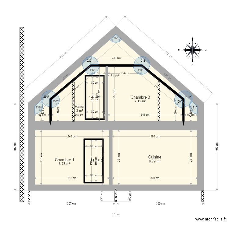 coupe. Plan de 0 pièce et 0 m2