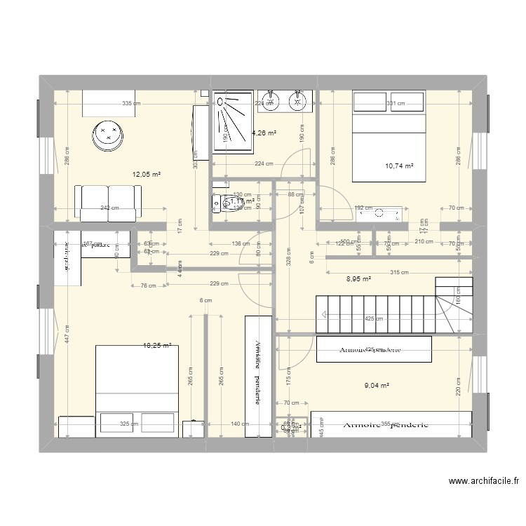 Maison Etage. Plan de 0 pièce et 0 m2