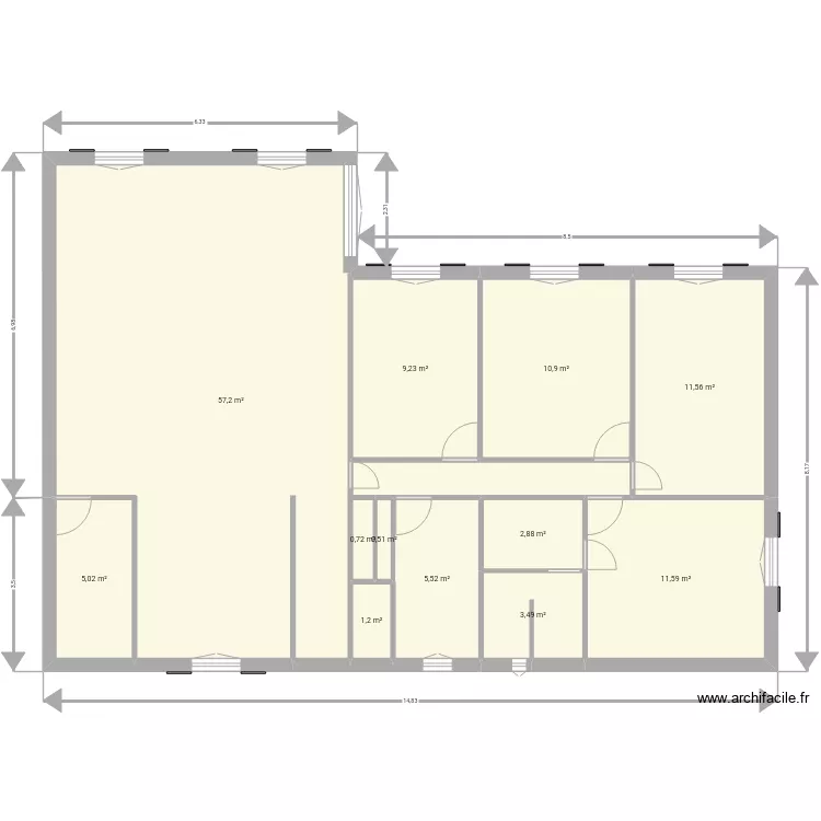 maison plain pied 120m2 sans dimension. Plan de 