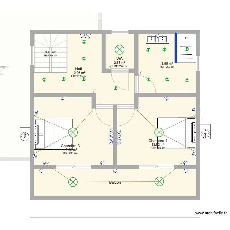 Maison Cubique CedJojo Etage elec. Plan de 