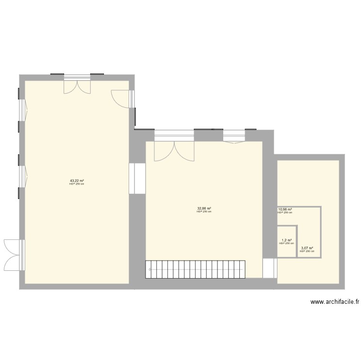 rdc extension comte. Plan de 0 pièce et 0 m2