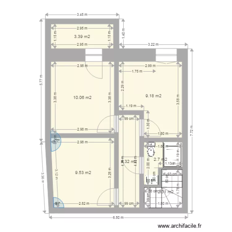 giliberto renov&eacute; T4. Plan de 