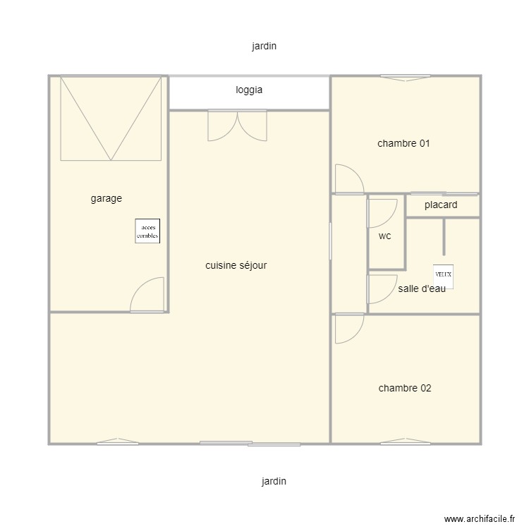 petigas am 1171. Plan de 9 pièces et 88 m2