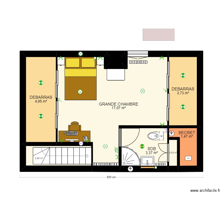 Nouveau plan rénovation. Plan de 25 pièces et 156 m2