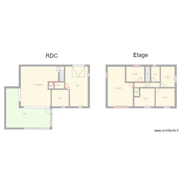 St bernard existant échelle Projet. Plan de 0 pièce et 0 m2