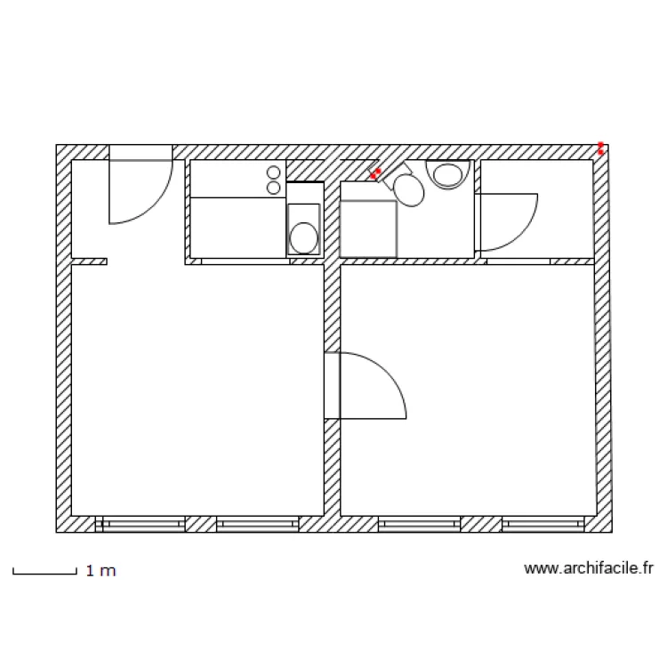 Appatement mob réduite. Plan de Appatement mob réduite. Plan de