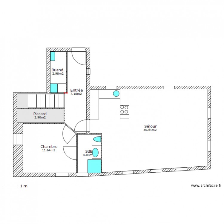 Sorède_Maison_étage2. Plan de 0 pièce et 0 m2