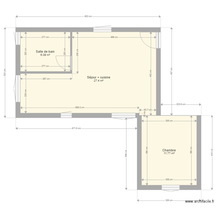 PLAN T2. Plan de 0 pièce et 0 m2