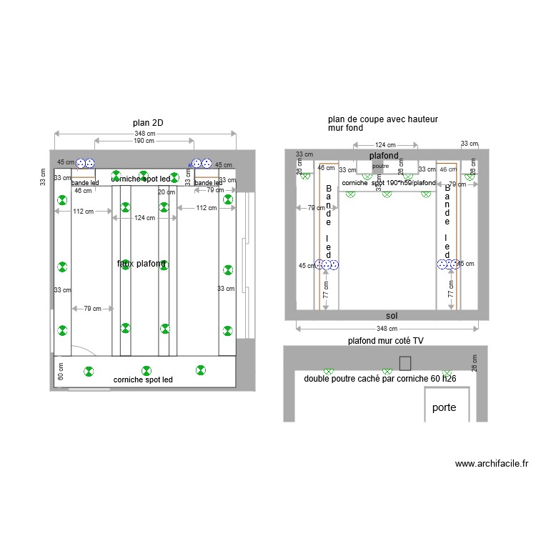 plan chambre &eacute;lectricit&eacute;. Plan de 0 pièce et 0 m2