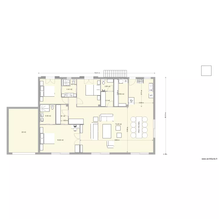 La case bambou plan 3105 sans salon. Plan de La case bambou plan 3105 sans salon. Plan de