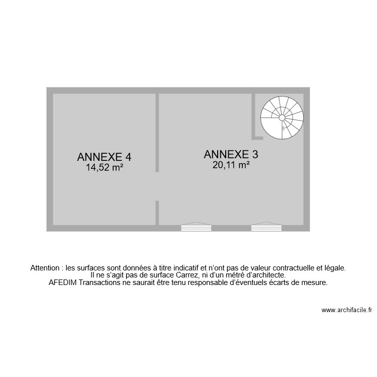 BI 7225 ANNEXE ETAGE. Plan de 0 pièce et 0 m2