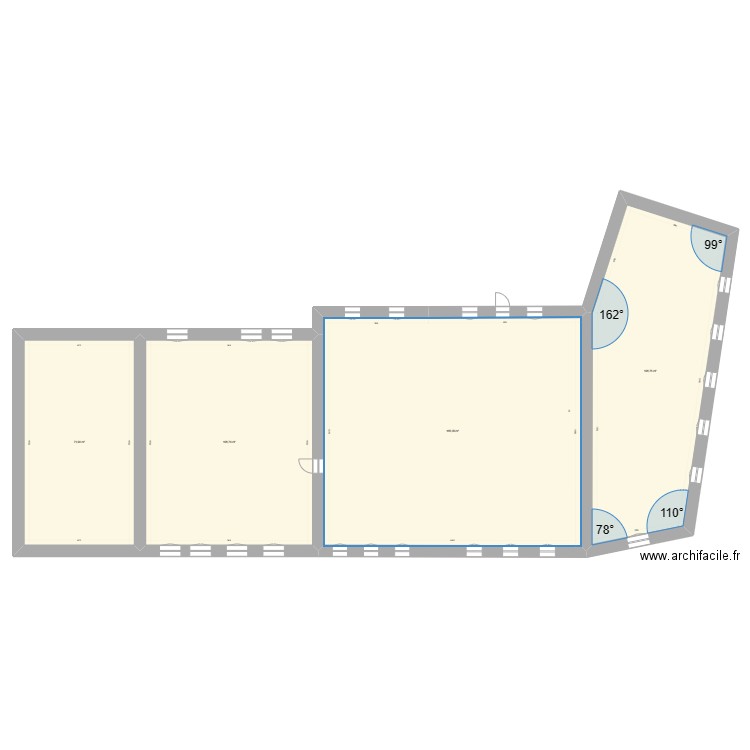 Mussy la ville niveau 3 version1. Plan de 4 pièces et 475 m2